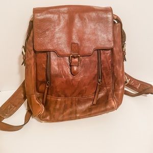 Unisex Vintage Brown Backpack